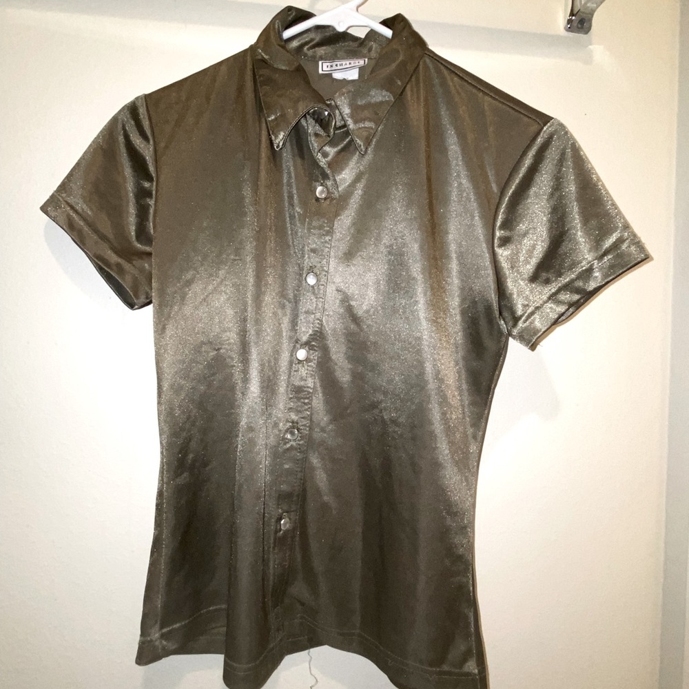 olive green button down